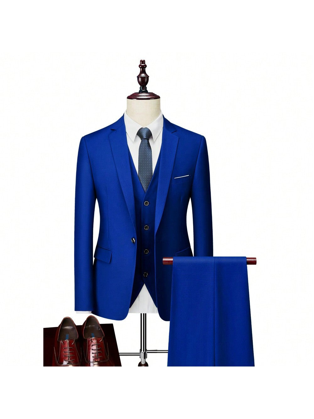 Men Wedding Suit Prom Dress Jacket+Pants+Vest Men Suit Set Slim Fit Tuxedo Male Blazer Customized British Style Groom Clothing