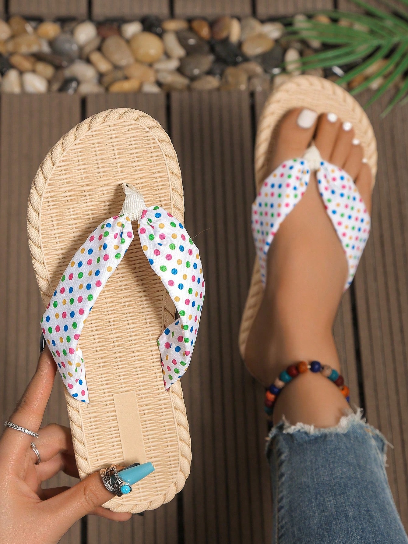 Women Fashion Elegant Classic Non-Slip Outdoor Beach Leopard Print Flip Flops, Summer