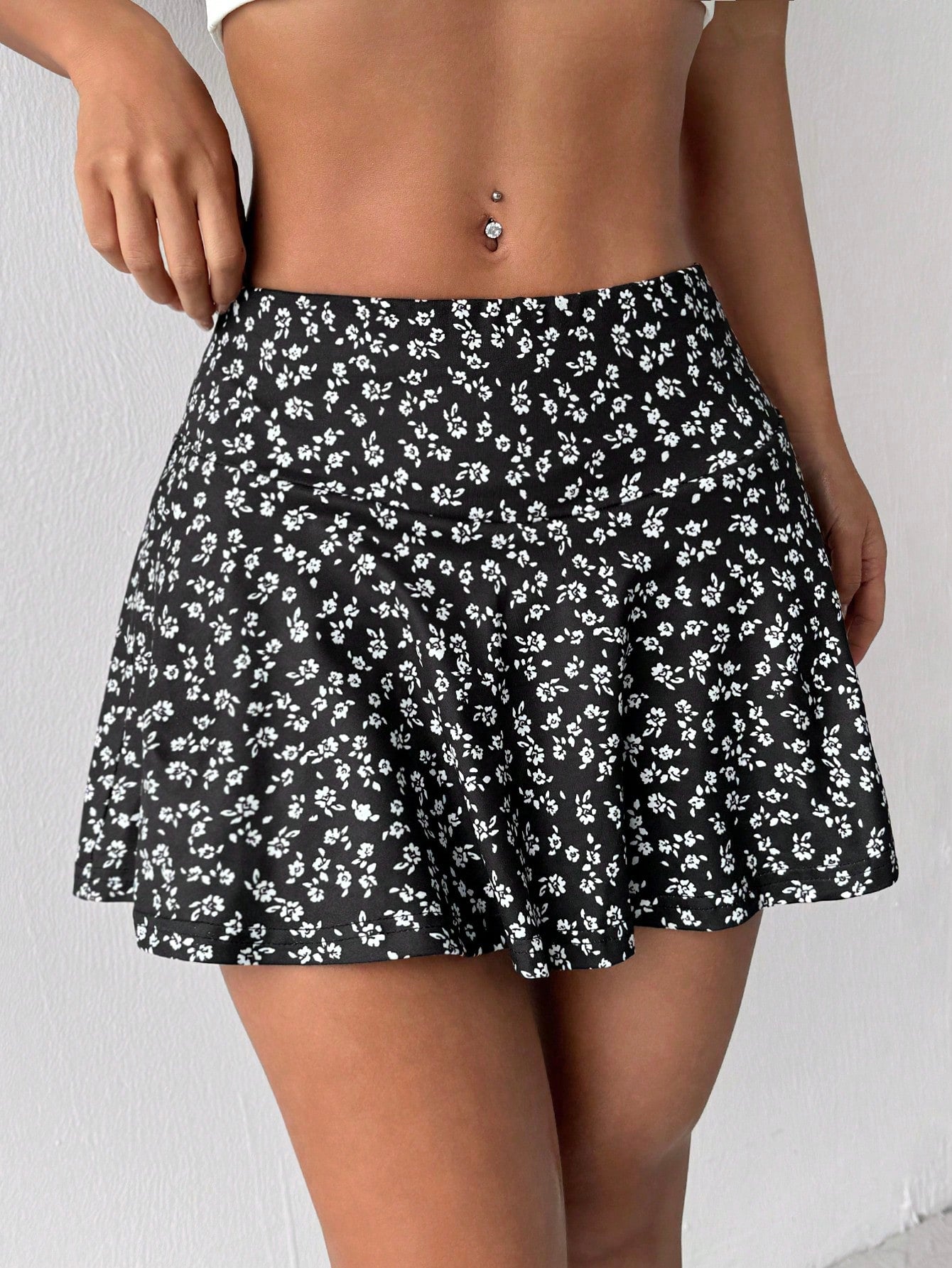 Summer SkirtWideband Waist 2 In 1 Skort