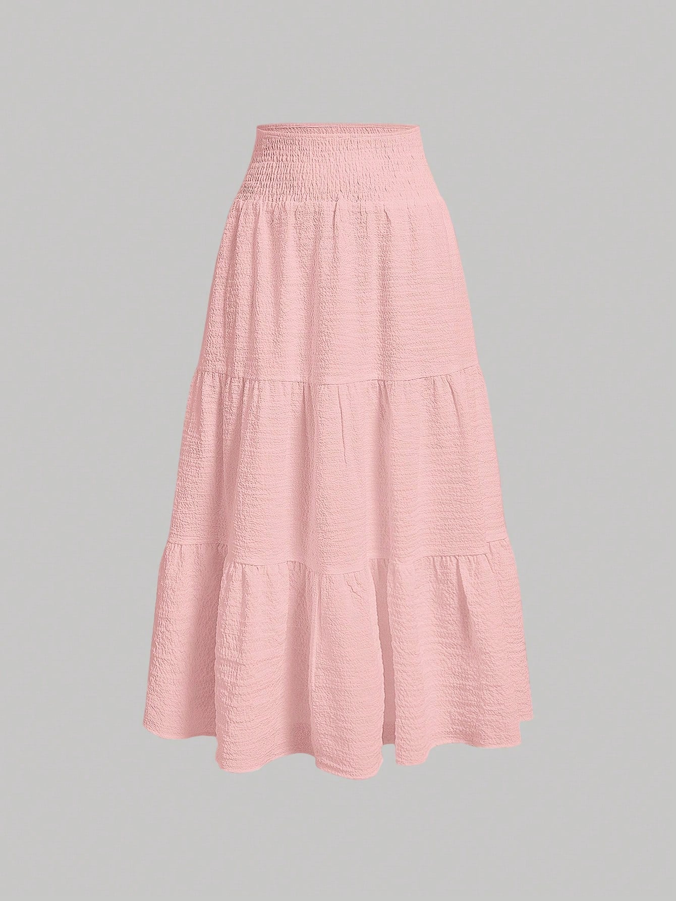 Solid Ruffle Hem Skirt