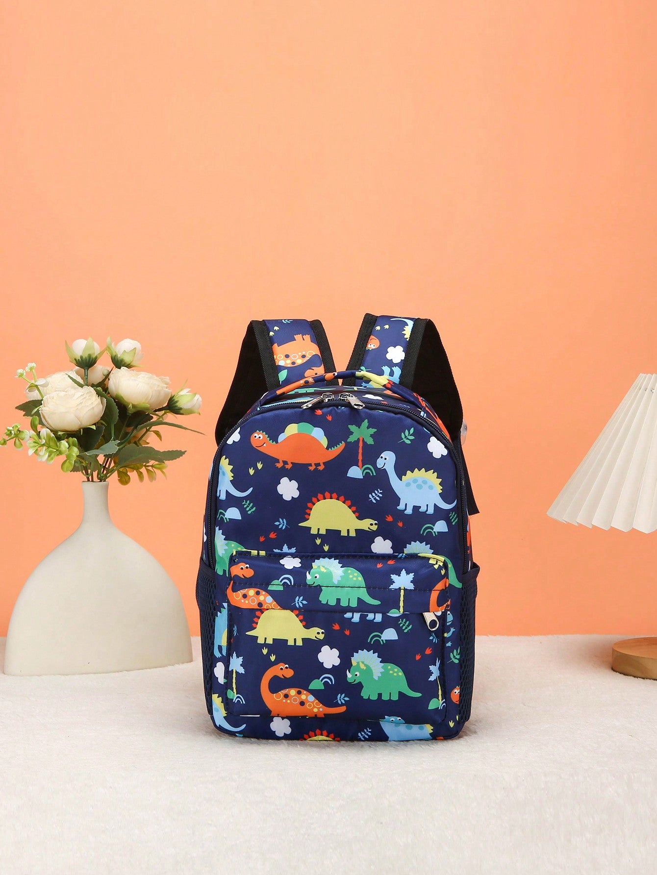 1pc Cartoon Butterfly Unicorn Printed Backpack For Girls, Random Pattern Position