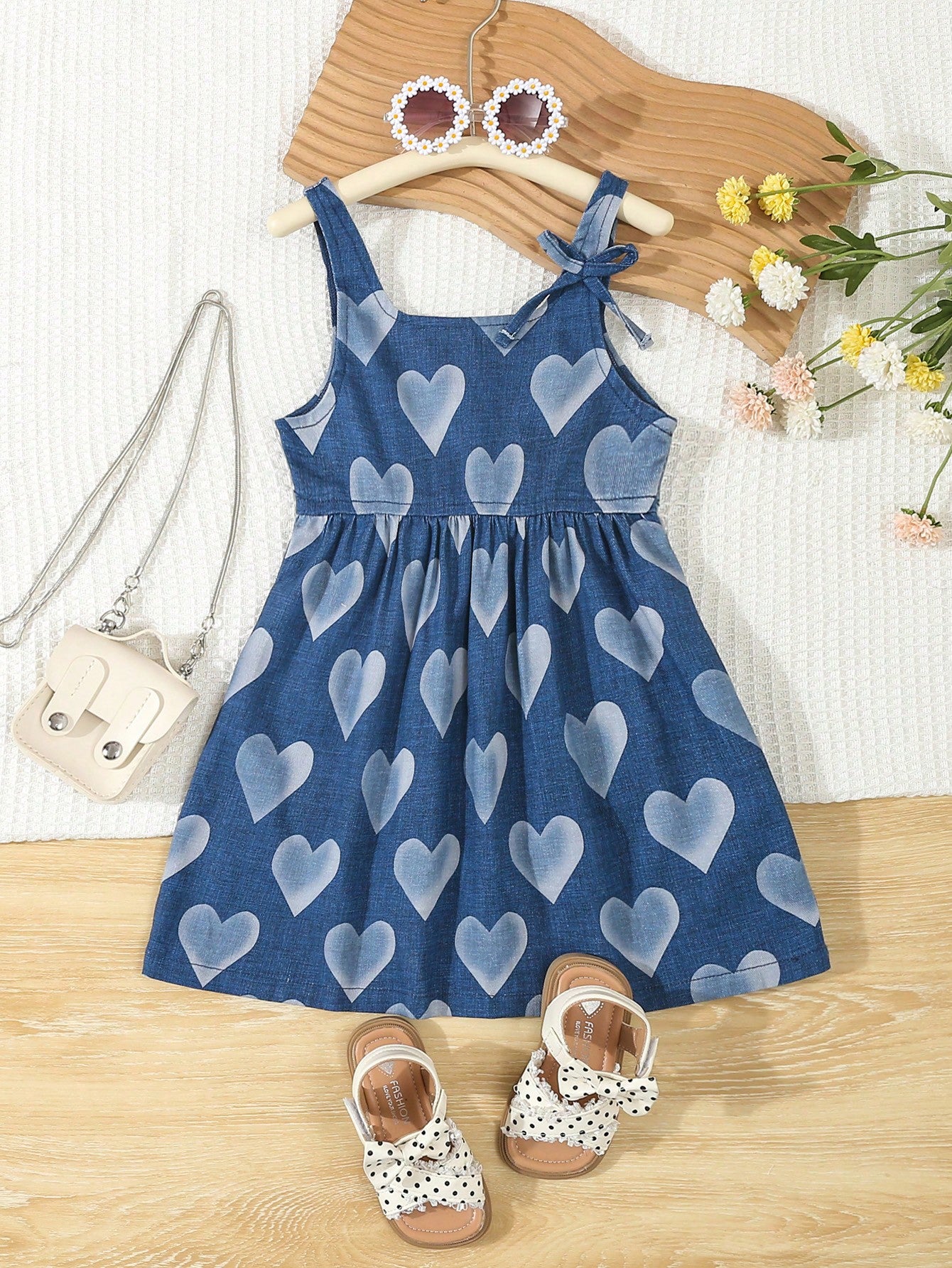 Young Girl Simple And Comfortable Casual Denim Dress