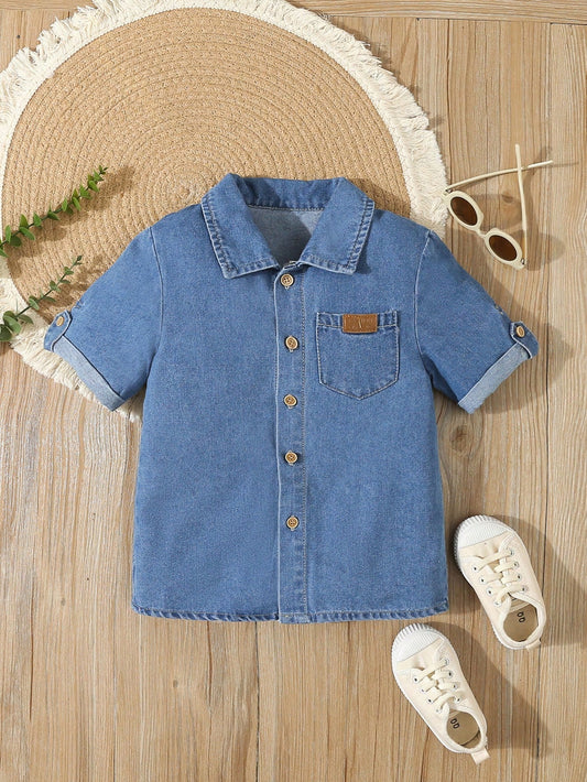 Young Boy Casual Comfortable Simple Denim Jacket