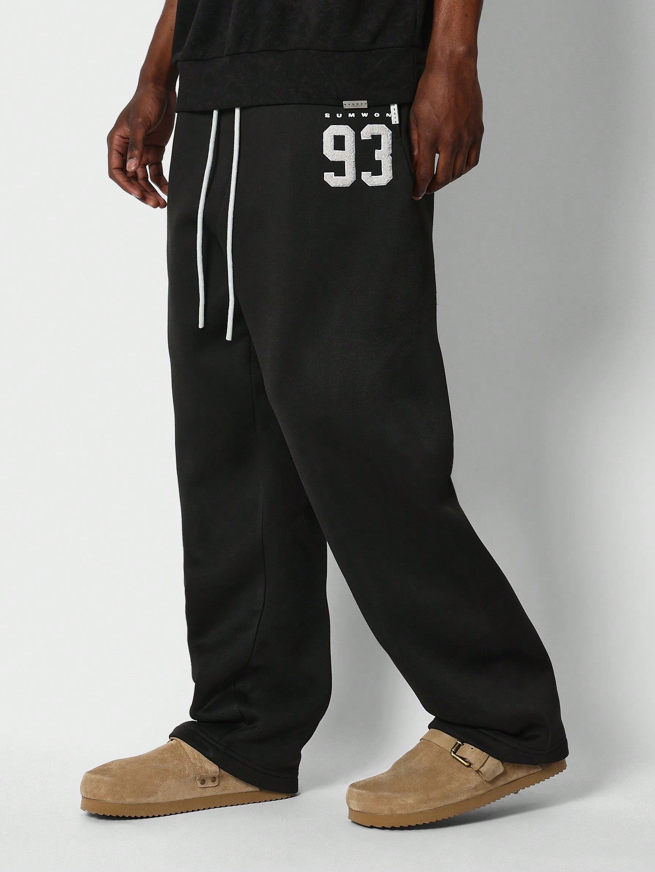 Drop Crotch Jogger With Front Applique College Ready