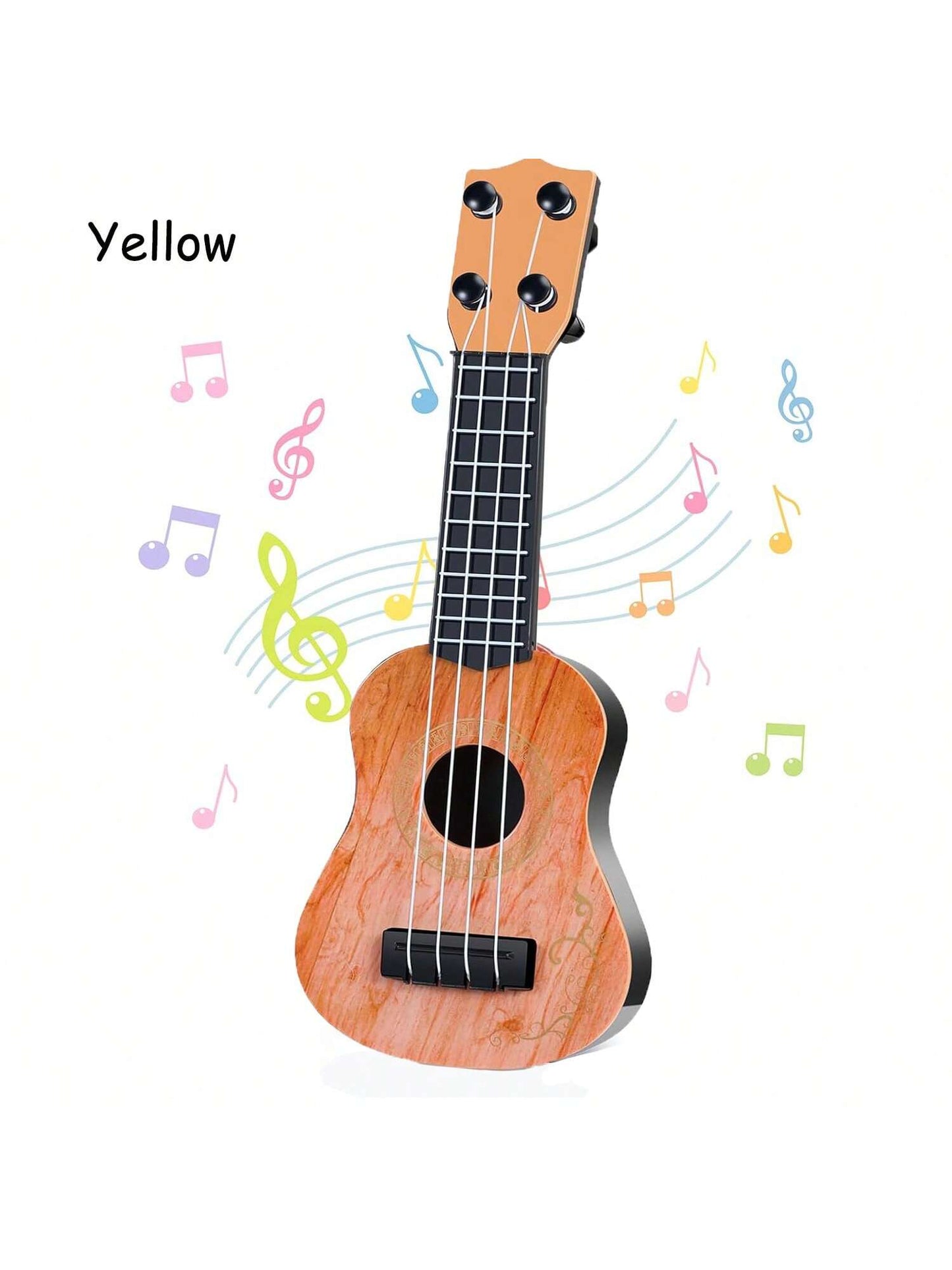 1pc Ukulele Toy For Children, 10-Inch Beginner Instrument, Mini Children's Guitar Toy, Classical Ukulele Guitar, Cute Guitar Melody Early Educational Toy (Classic Style)