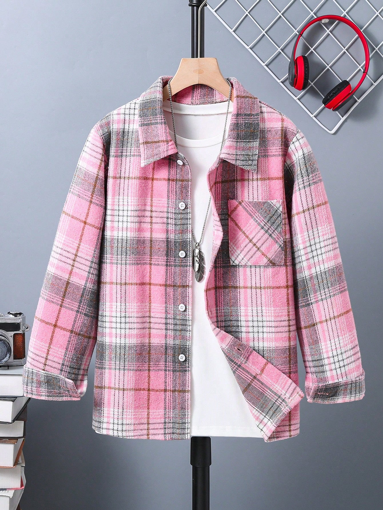 Tween Boy Casual Plaid Jacket