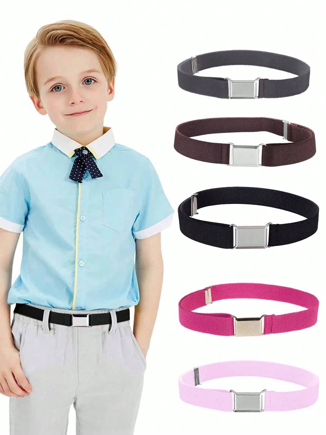 1pc Children Elastic Belt, Adjustable Solid Color Waistband For Boys And Girls