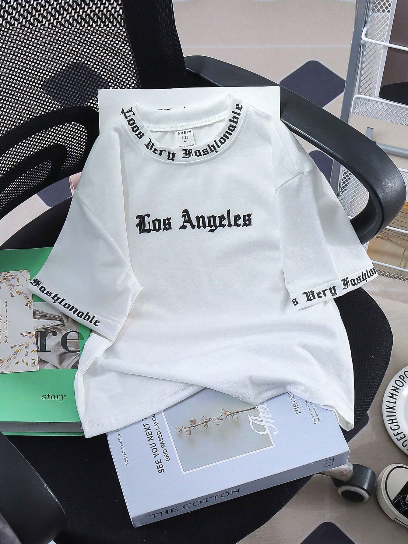 Young Boy Casual Fun Letter Print Round Neck Short Sleeve T-Shirt, Suitable For Daily Wear, School, Travel, Sports, Spring And Summer Seasons