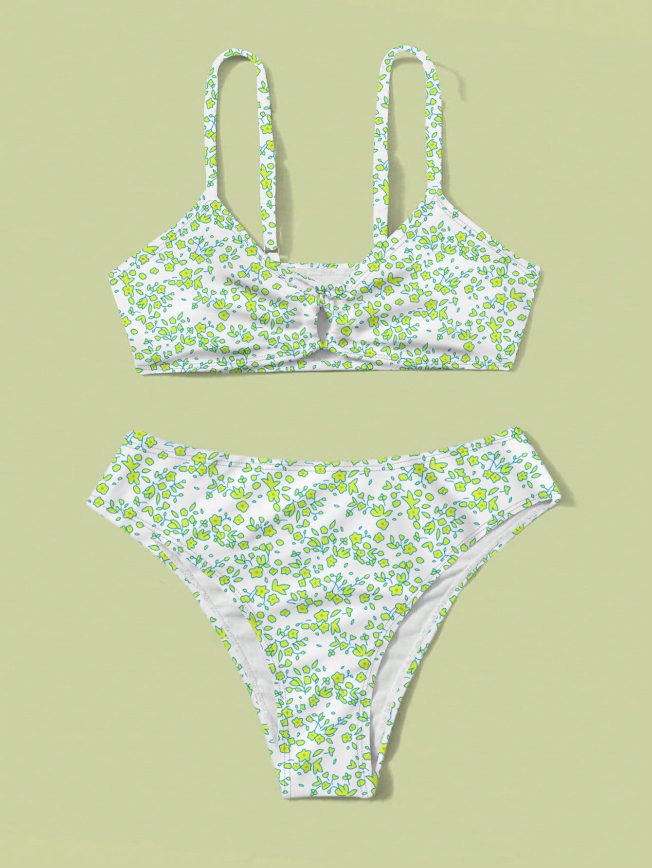 Teen Girls Ditsy Floral Bikini Set Summer Beach