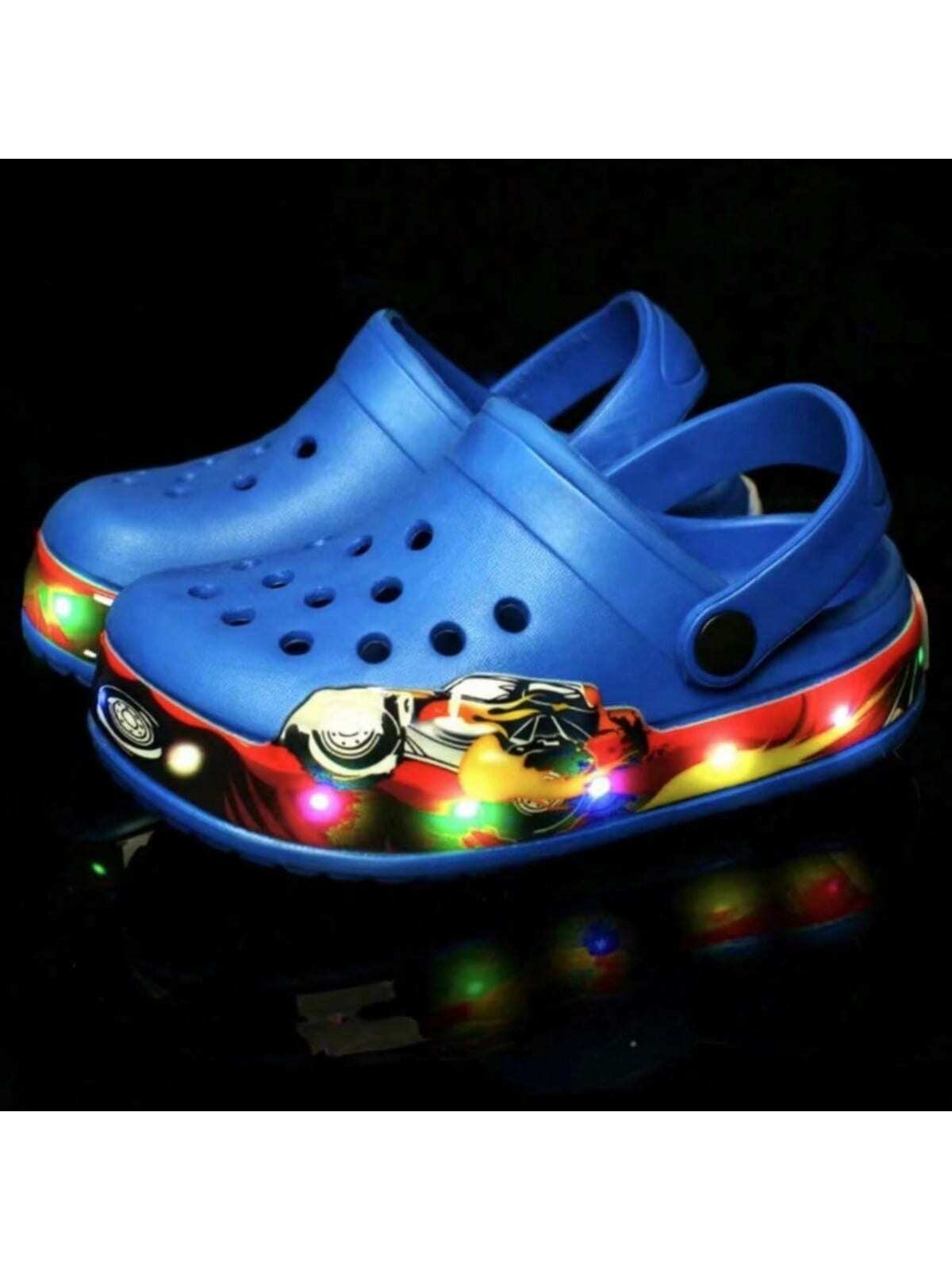 Children's Hollow-Out Sandals, Summer Beach Outdoor Luminous Shoes For Boys And Girls