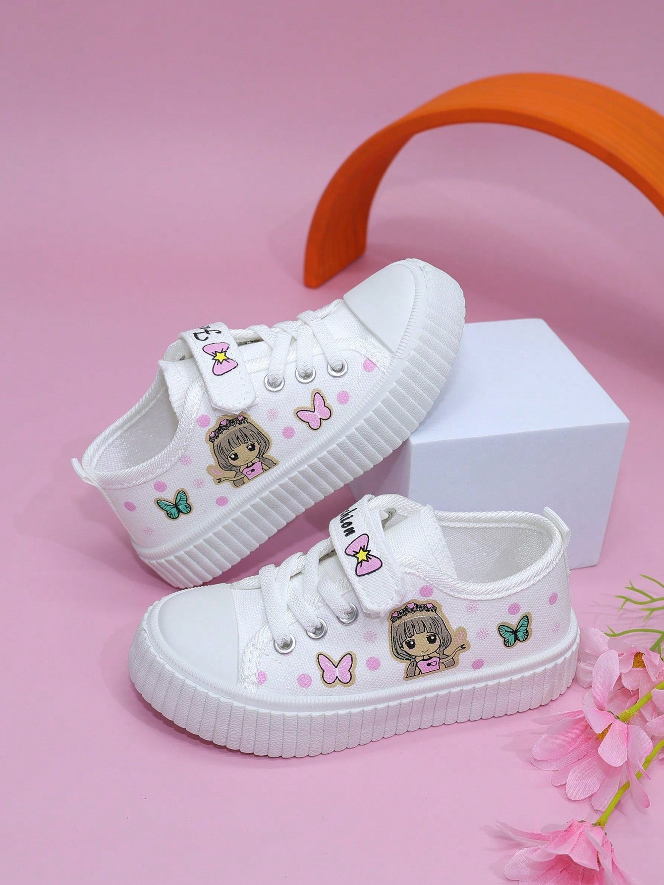 New Children Canvas Shoes Girl Casual Shoes Middle / Big Kids Thick Sole Sports Shoes Board Shoes