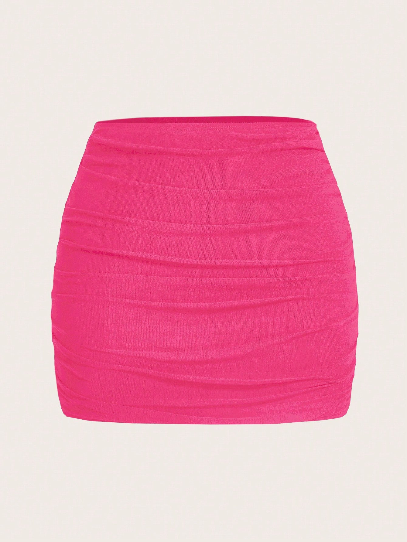 Mesh Double-Layer Perspective Hip-Wrapped Mini Skirt