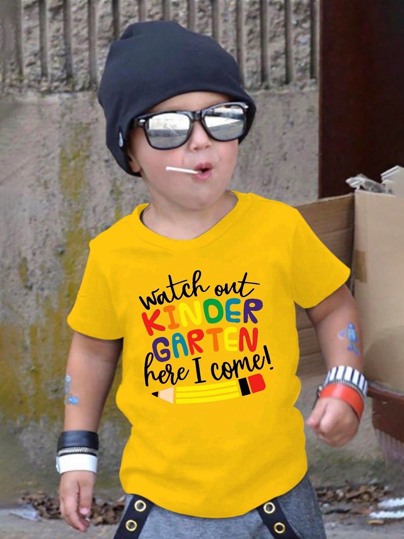 Customized Short Sleeve T-Shirt For Young Boy