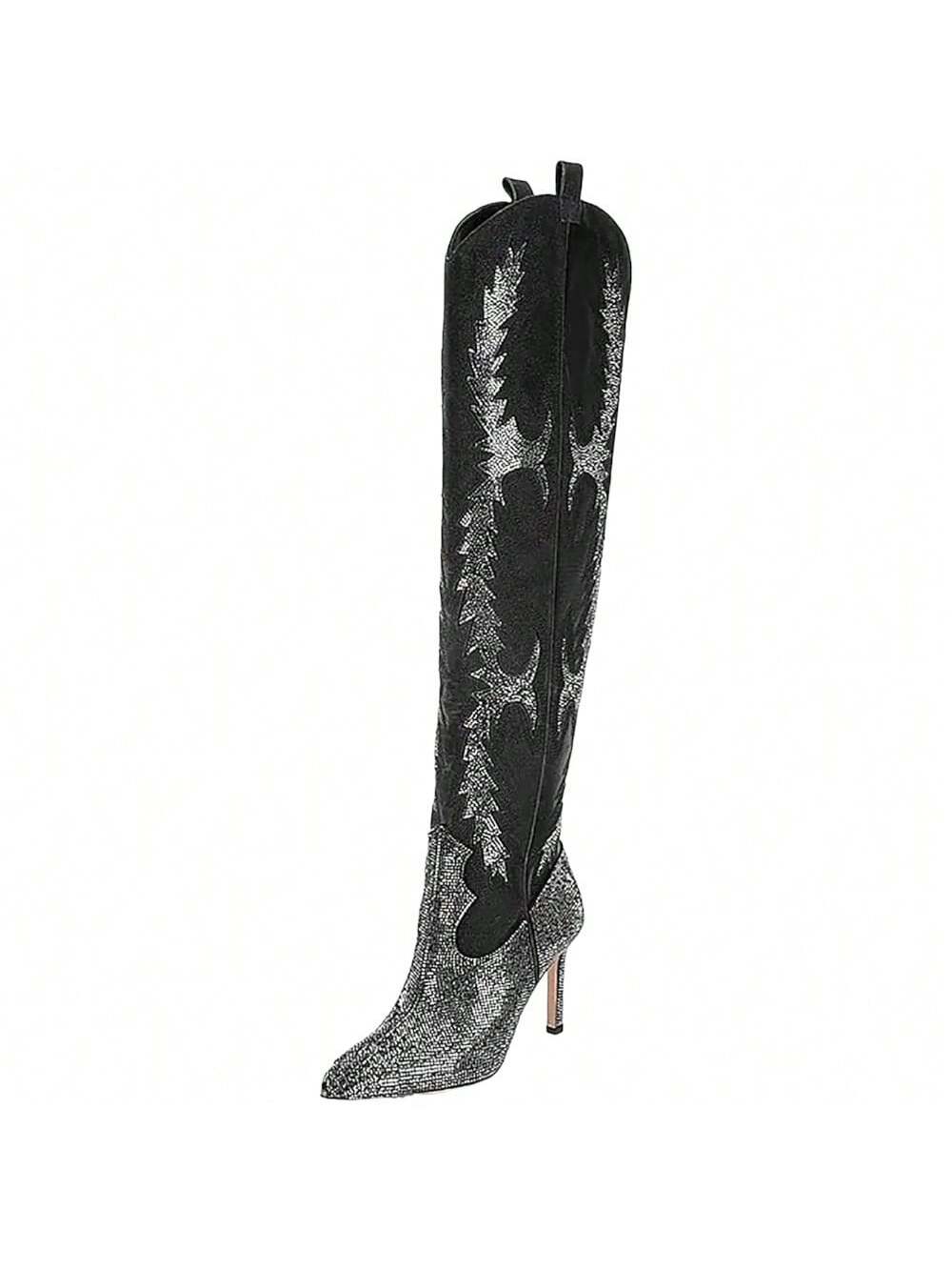 Women's Rhinestone Boots Western Shiny Cowboy Boots