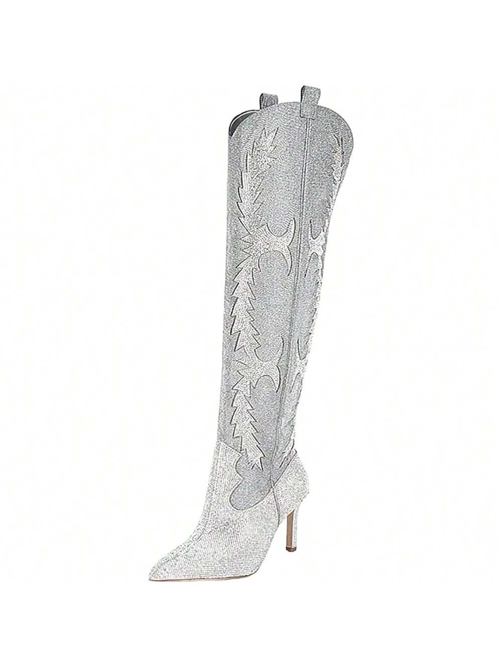 Women's Rhinestone Boots Western Shiny Cowboy Boots