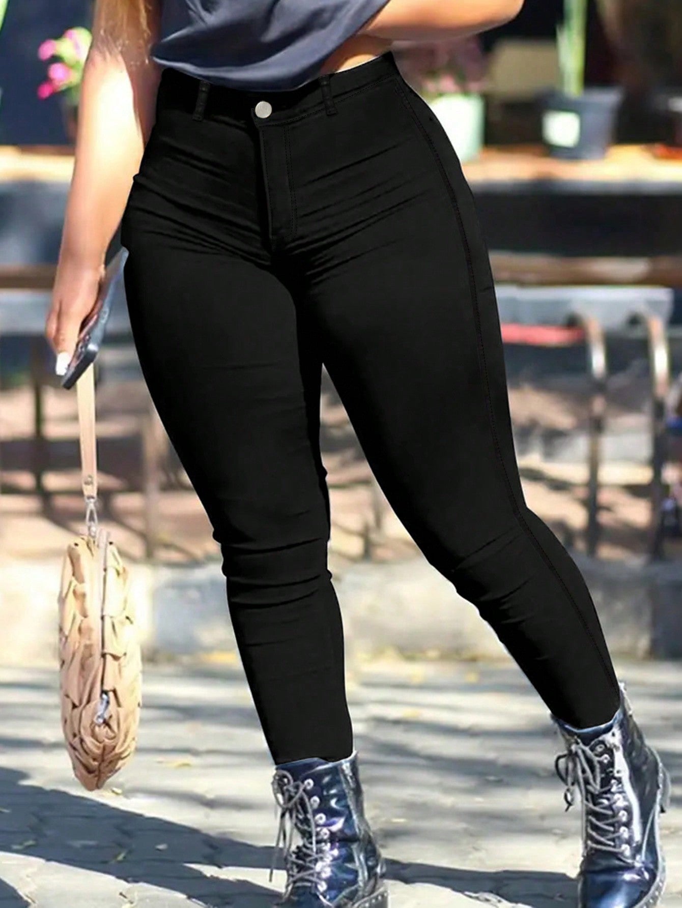 Plus Size Women's Tight-Fitting Daily Casual All-Match Jeans