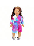 18 Inch (About 45.7 Cm) Doll Clothing And Accessories, Deep Gradient Color Bathrobe (Doll Not Included)