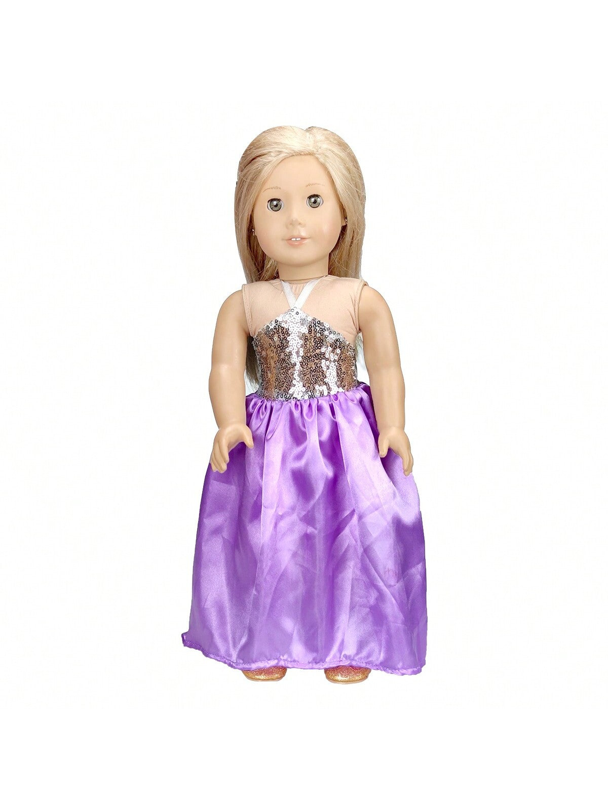 18 Inch (Approx. 45.7cm) Doll Clothing Accessory, Purple Strapless Gown (Doll Not Included)