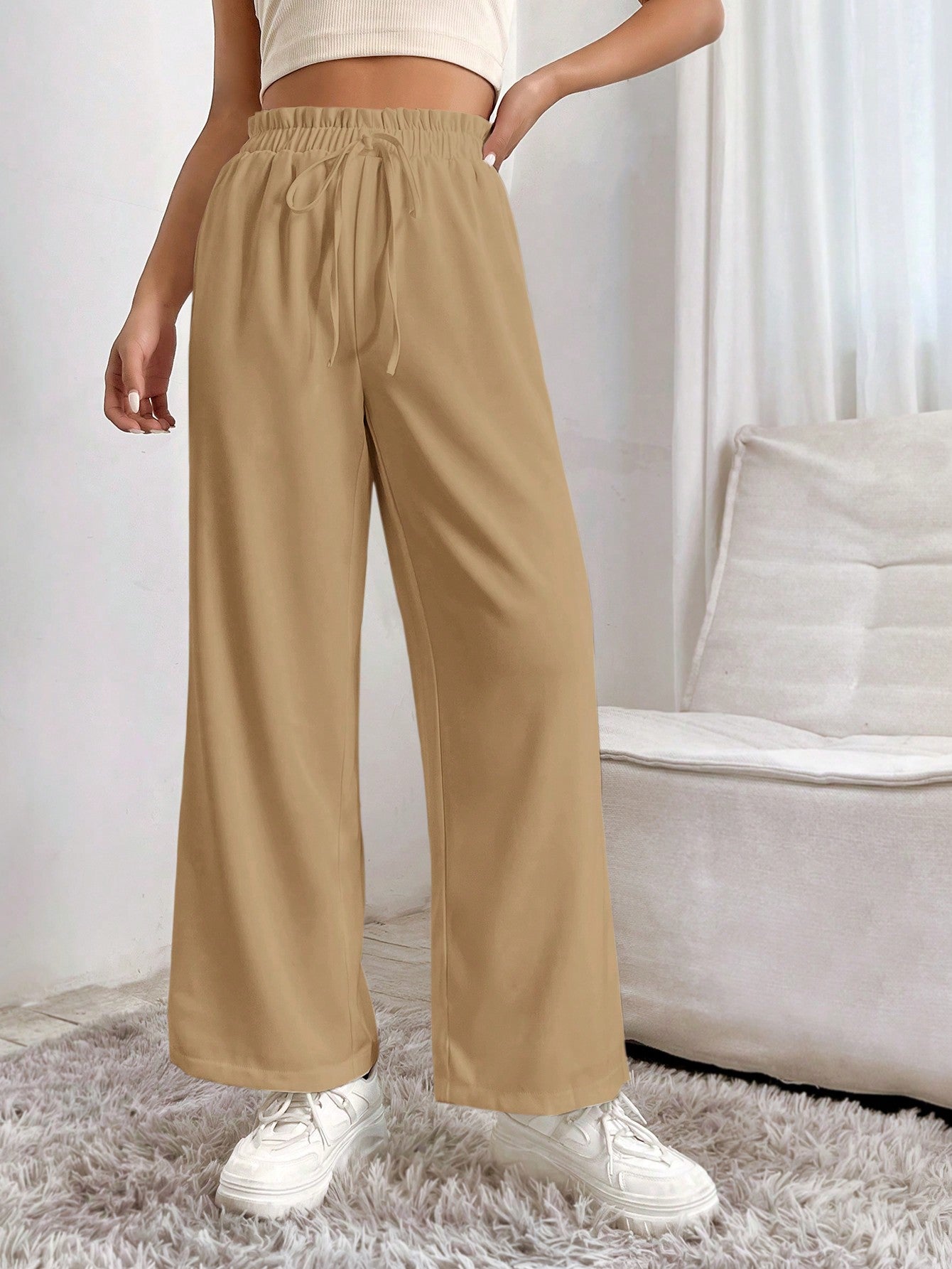 Paperbag Waist Wide Leg Pants
SKU: Sw2211079641121261