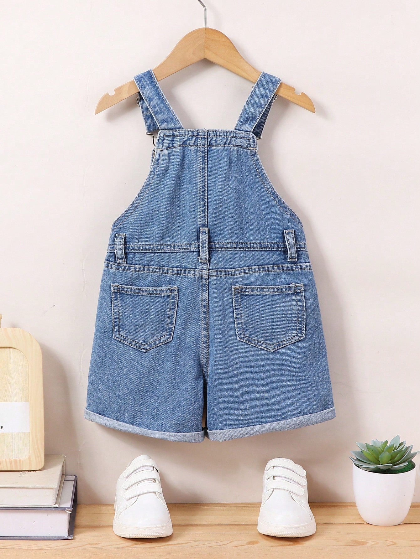 Toddler Boys' Casual  Green Denim Overalls Great For Vacation