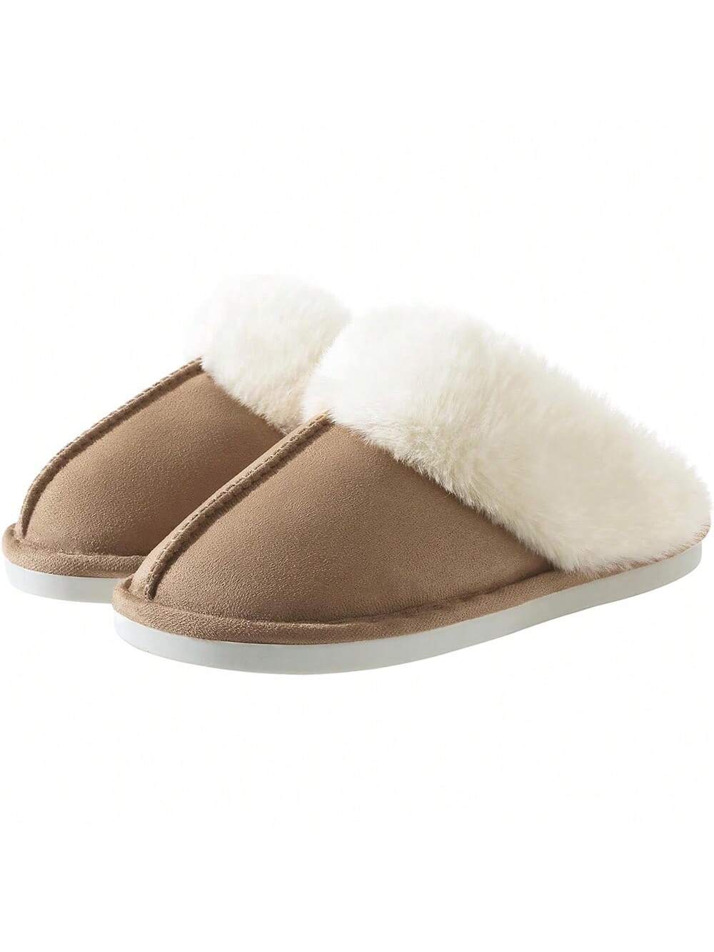 Slippers For Women Memory Foam Fuzzy Womens Slippers, Comfy Warm House Shoes For Women, Indoor And Outdoor Slippers With Anti-Skid Sole