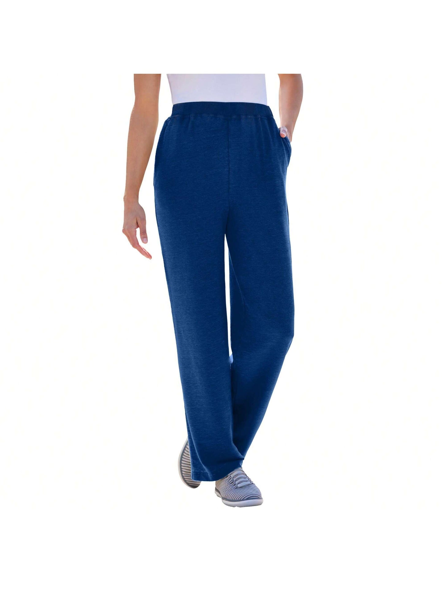 WOMAN WITHIN Woman Within Women's Plus Size Cloud Bliss French Terry Jogger Pant