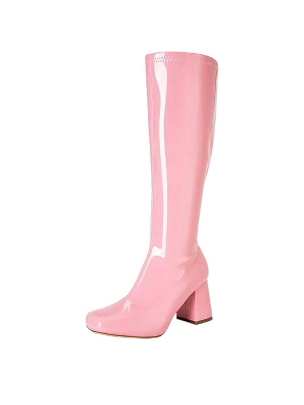 Women's Square Toe Thick Knee-High Boots