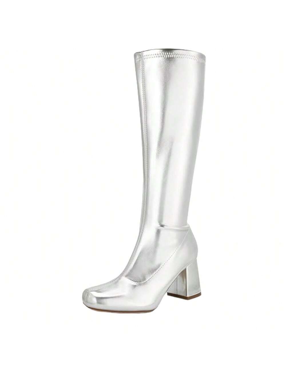 Women's Square Toe Thick Knee-High Boots