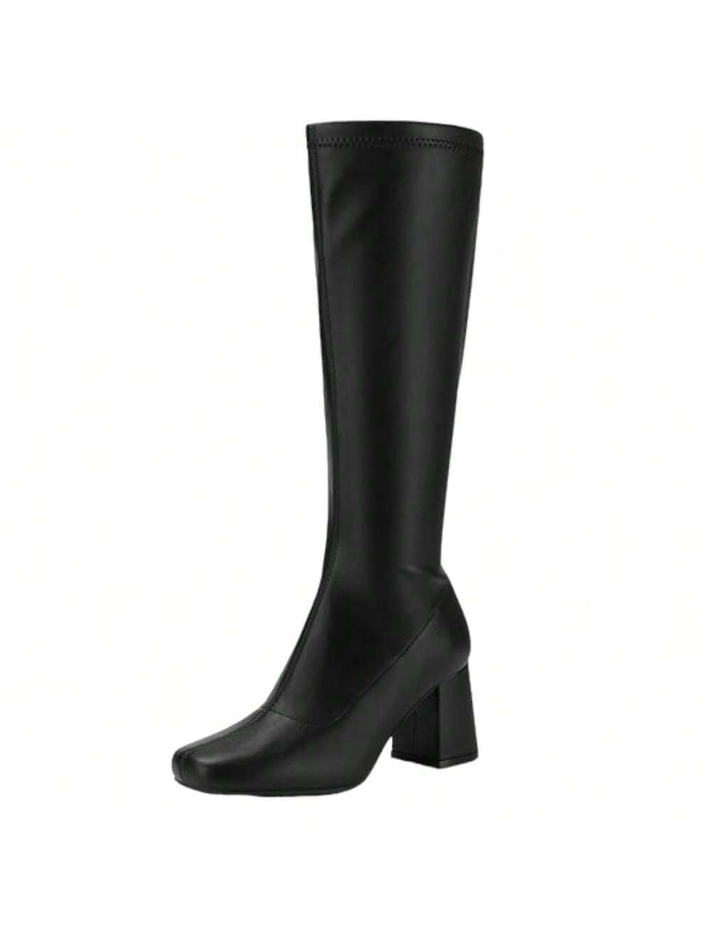 Women's Square Toe Thick Knee-High Boots