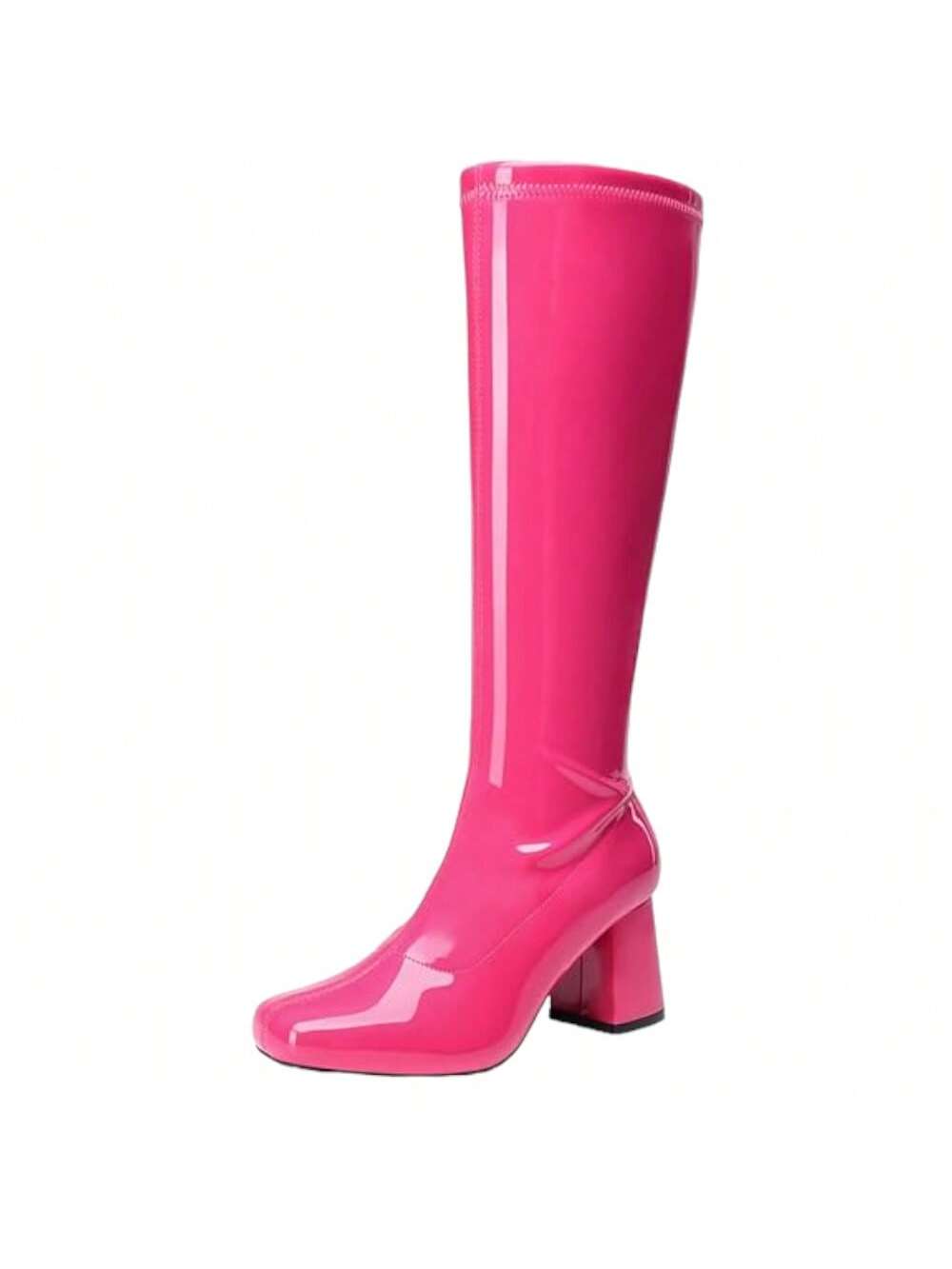 Women's Square Toe Thick Knee-High Boots