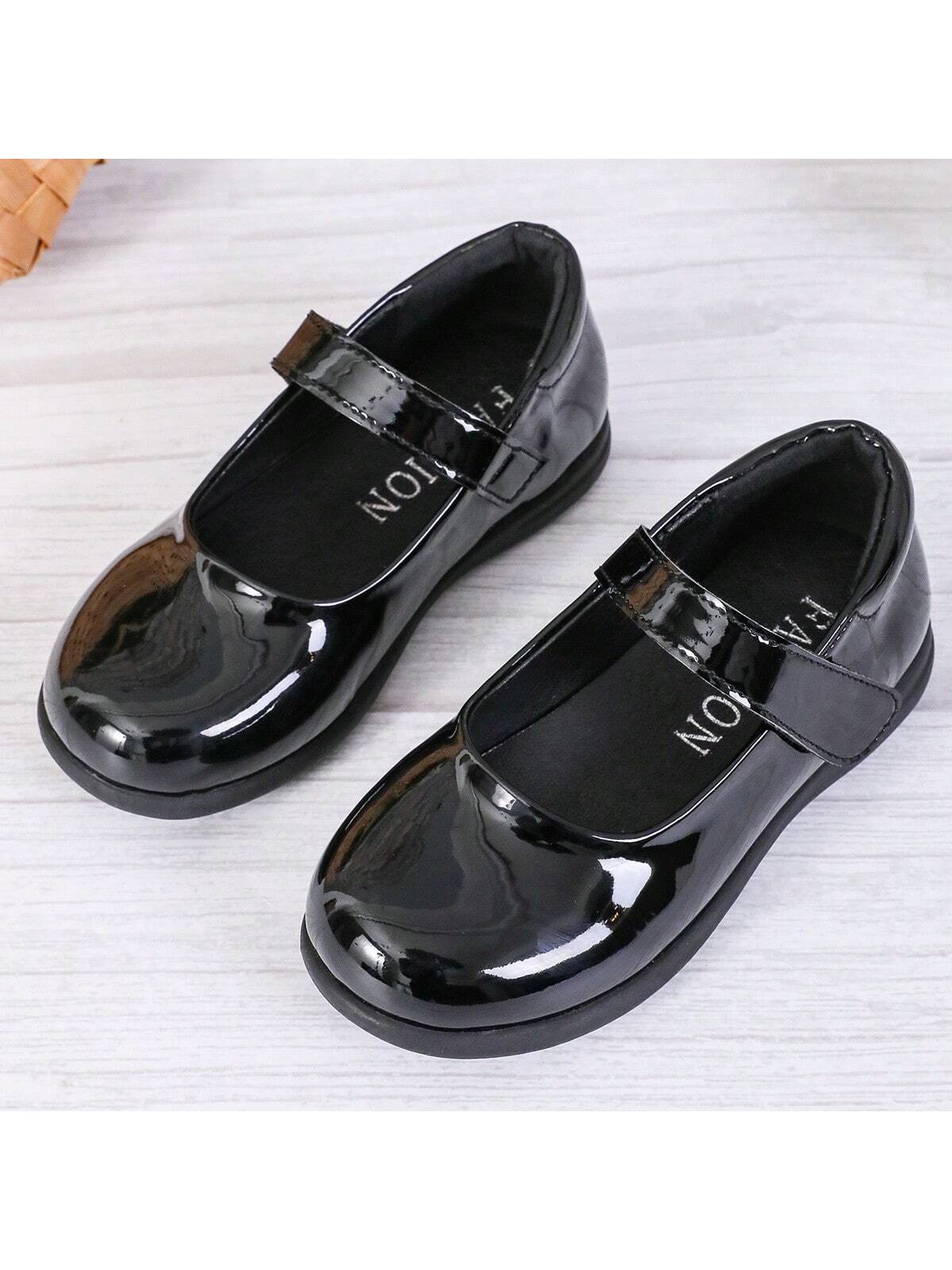 Girls' Hook-And-Loop Leather Princess Shoes, Shoes, Student Shoes