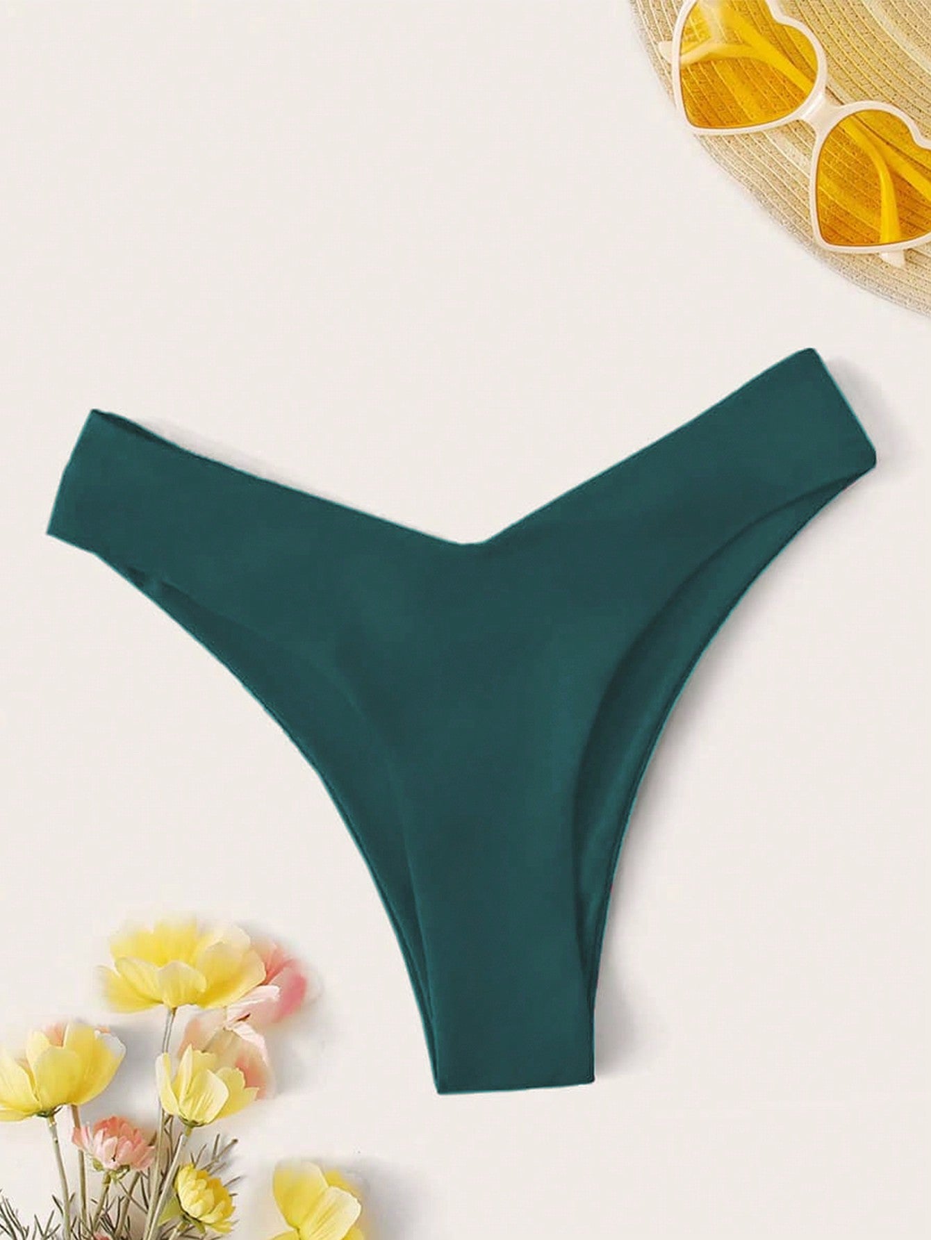 Swim Basics Summer Beach High Leg Bikini Panty