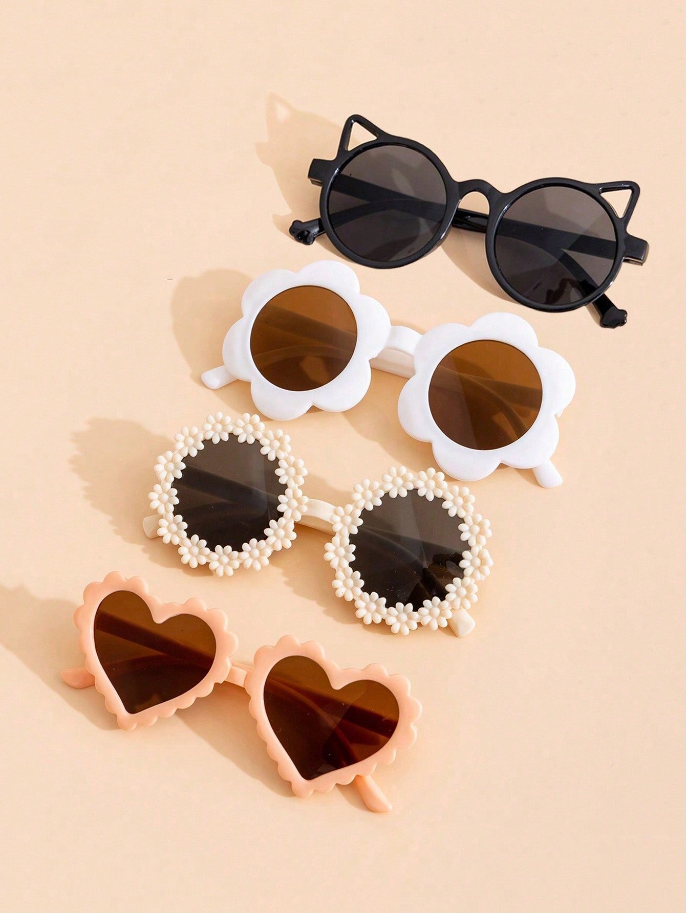 4pcs Fashionable Sunglasses Cute Children's UV Protection Sunglasses - Perfect Gift For Kids On Children's Day