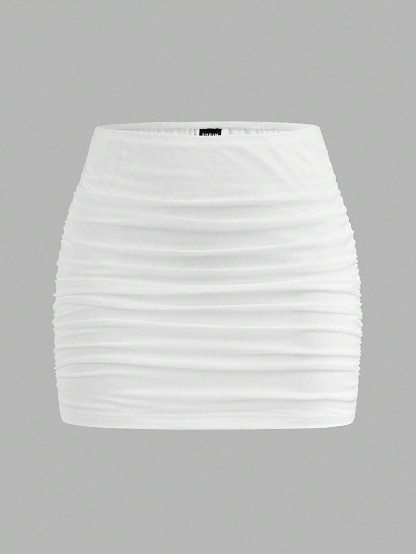 Mesh Double-Layer Perspective Hip-Wrapped Mini Skirt