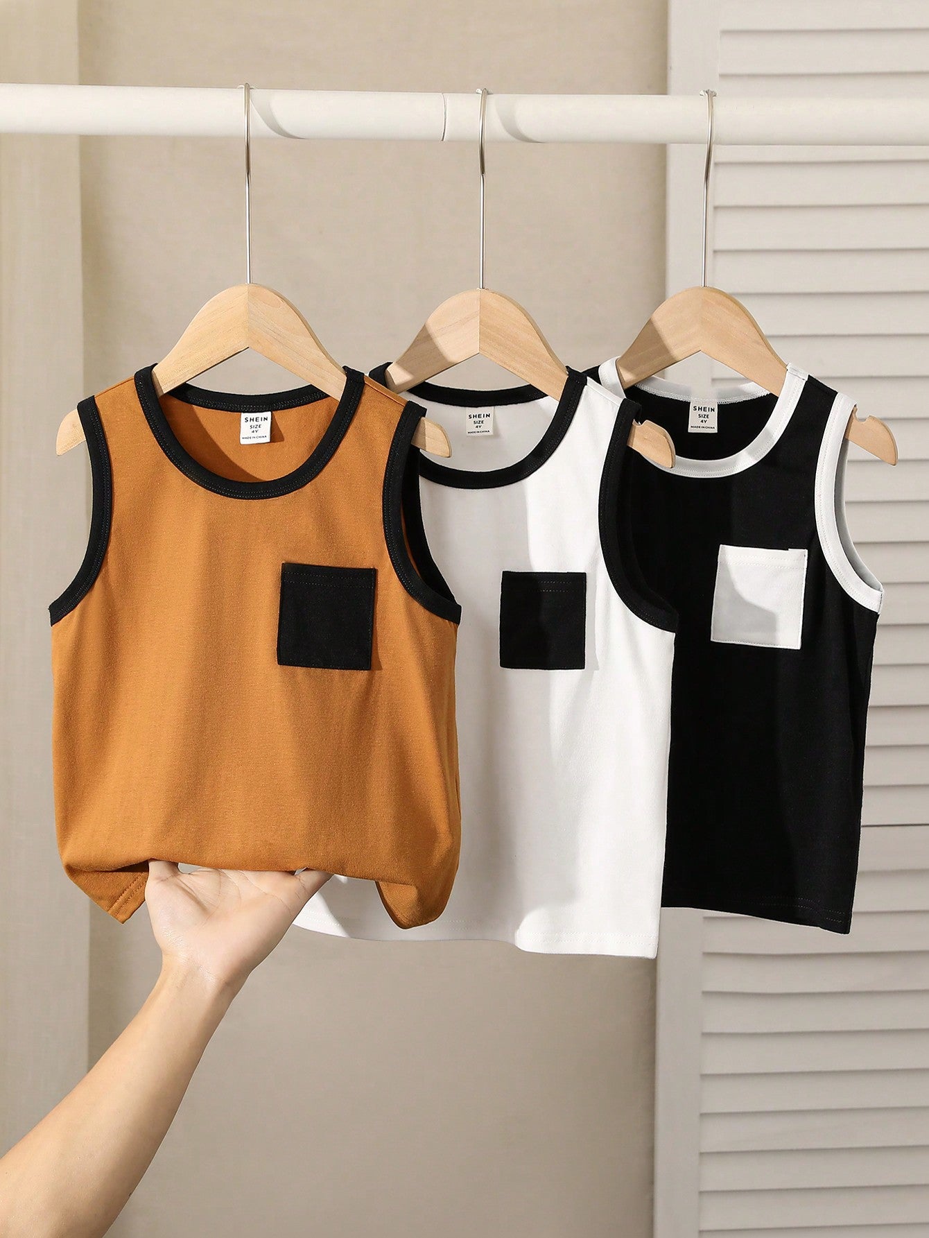 Young Boy Casual Comfortable Colorblock Vest