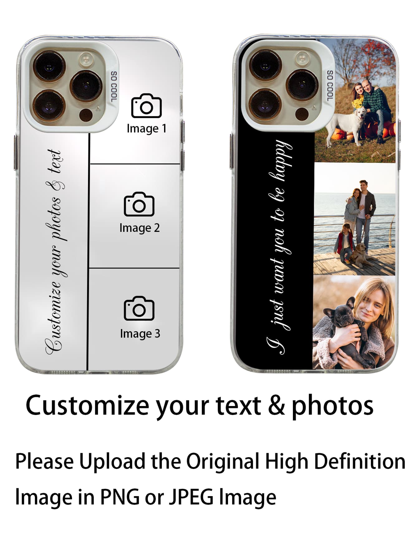 1pc Customized Image Phone Case, Personalized Photo Design Iphone Case Compatible With Iphone 11/12/13/14/15 Pro Max/ Samsung A14/S23, Anniversary Gift, Valentine Gift, Birthday Gift, Wedding Gift, Mother's Day Gift, Father's Day Gift, Best Friend Gift, G