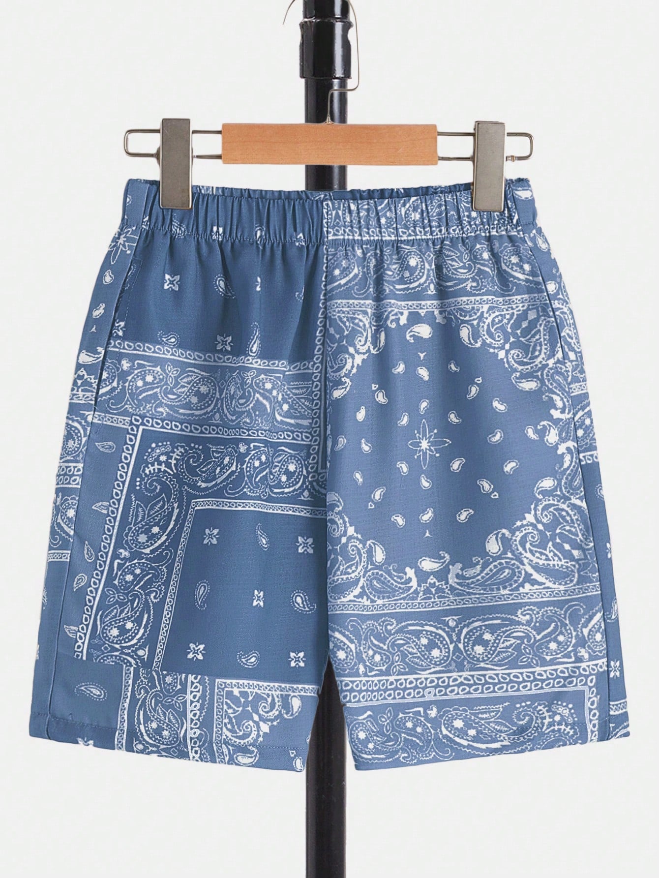 Tween Boy Paisley Patchwork Print Shorts