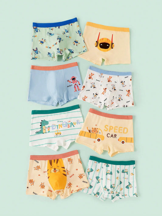 Young Boy Cute Printed Boxer Shorts