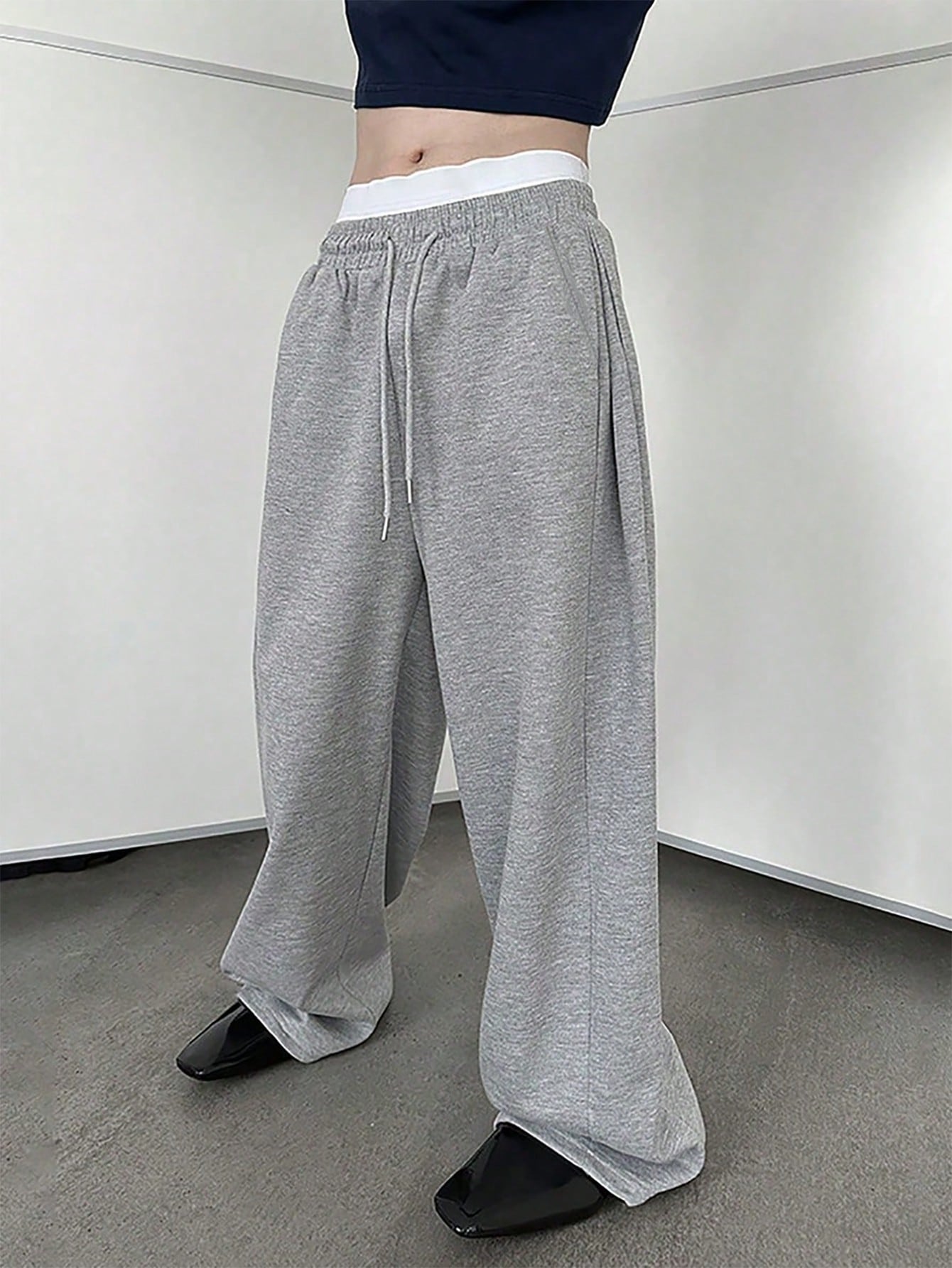 Men's Casual Wide Leg Pants With Drawstring Waist, Ideal For Day Wear Or Lounge