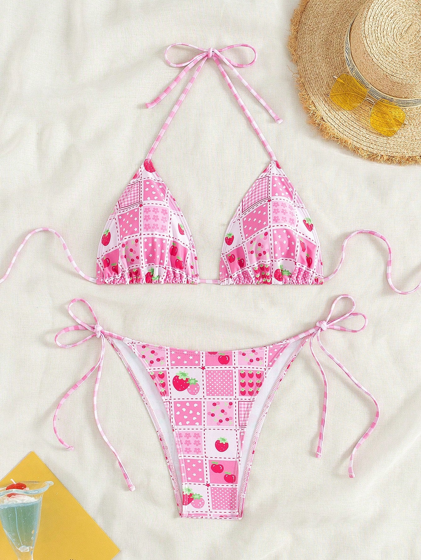 Swim Random Printed Bikini Set For Summer Beach Vacation