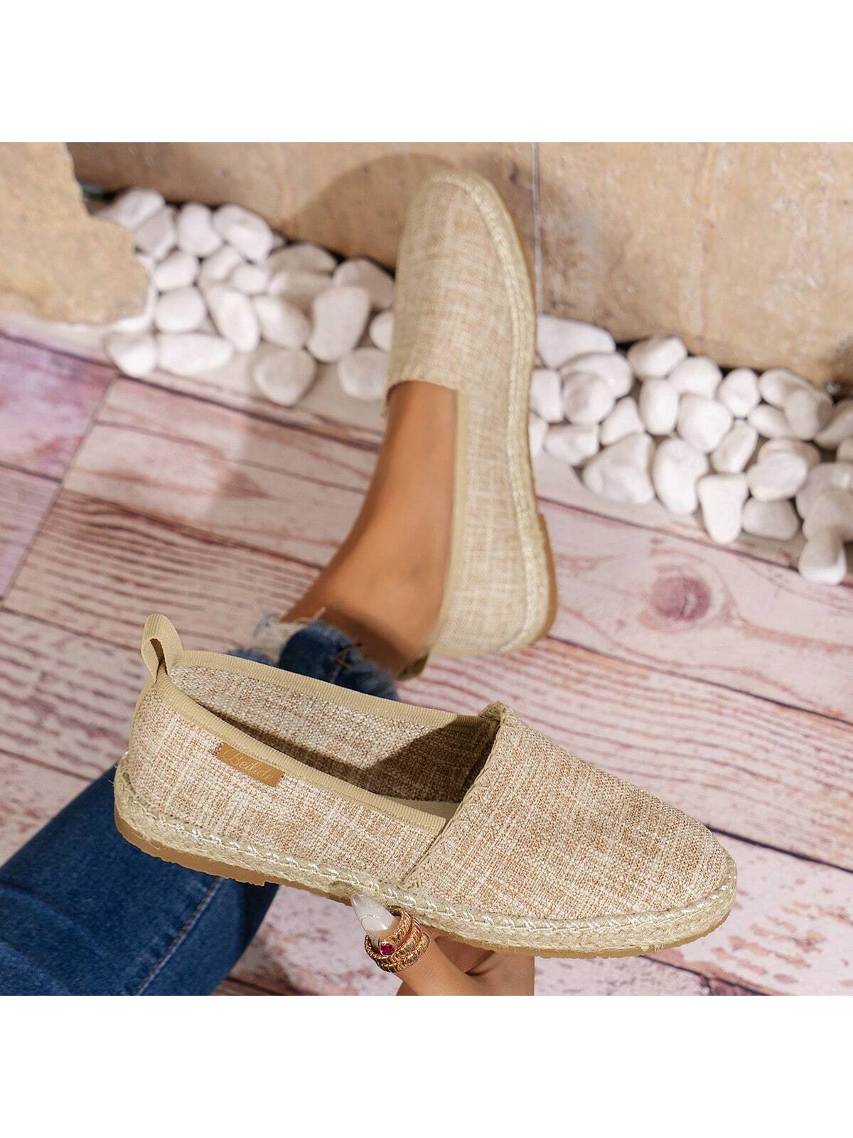 Original Breathable Fisherman Style Slip-On Women's Shoes, Soft Bottom With Rope Sole, Comfortable And Fashionable For All Seasons, Plus Size 43