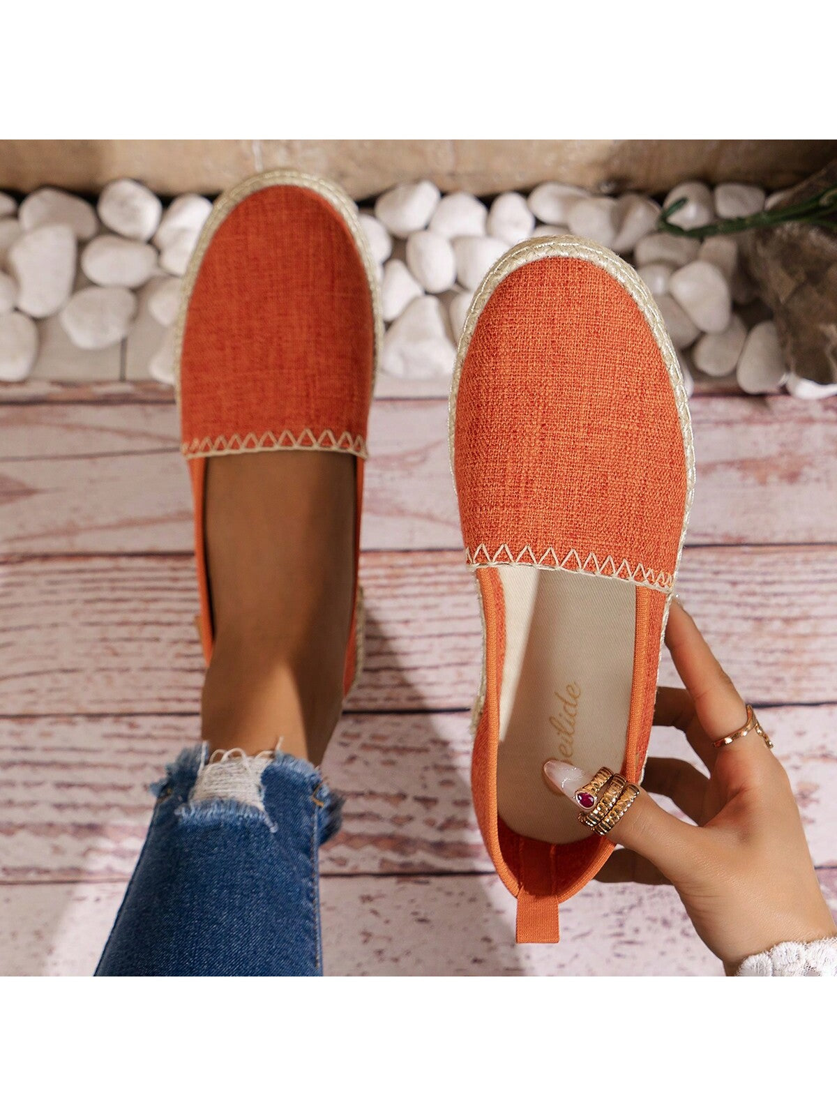 Original Breathable Fisherman Style Slip-On Women's Shoes, Soft Bottom With Rope Sole, Comfortable And Fashionable For All Seasons, Plus Size 43