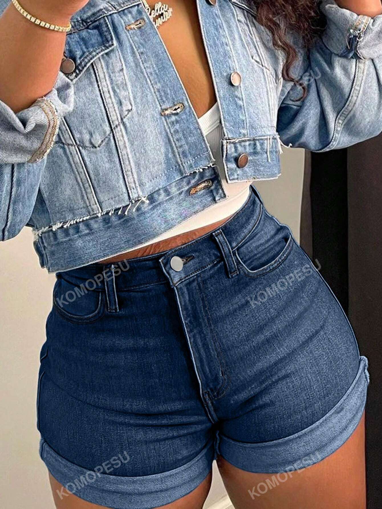 Simple All-Match Casual Denim Shorts