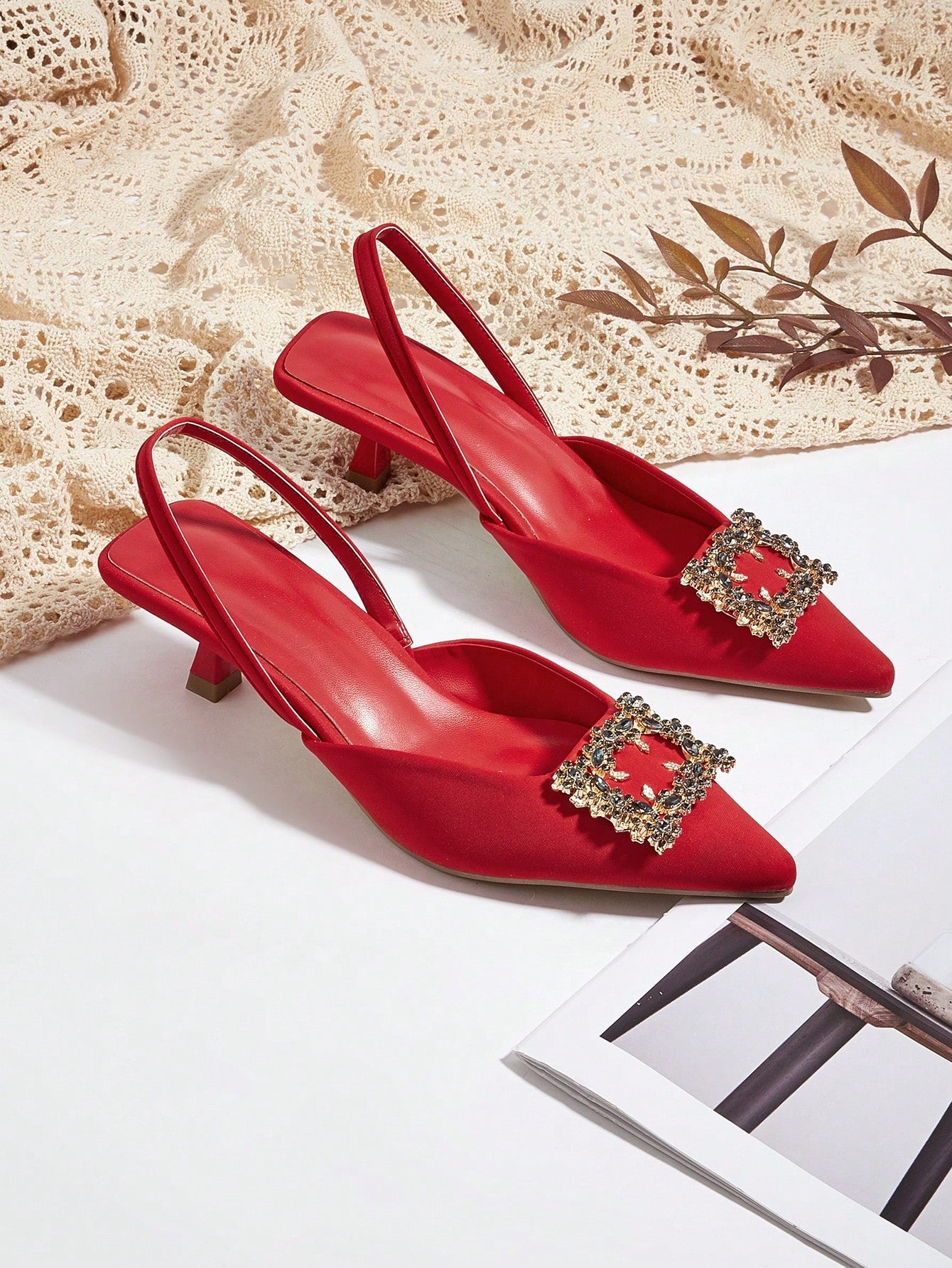 New Fashionable Elegant Style Women's Pumps With Small Top Handle Strap, Autumn & Winter