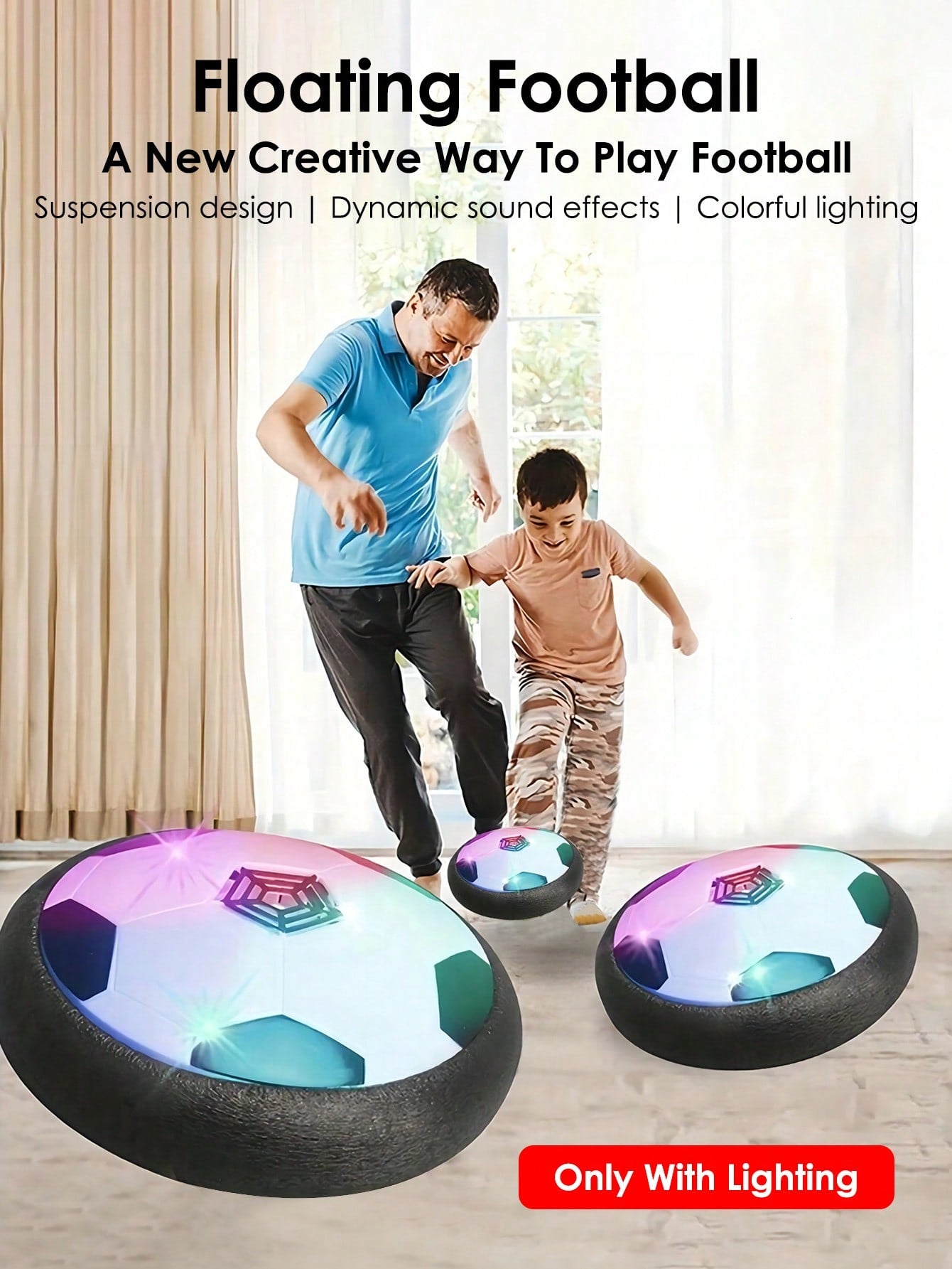 1pc Floating Football Children's Interactive Football Electric Indoor Parent-Child Interactive Sports Toys Creative Sports Toys