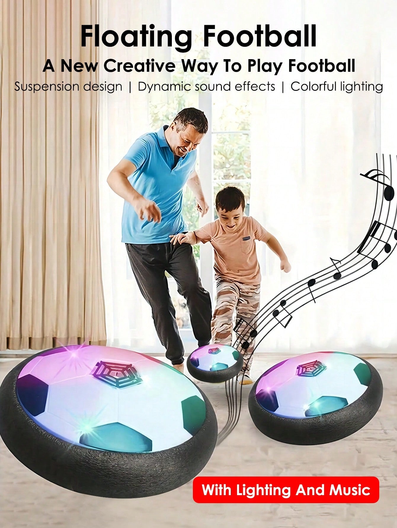 1pc Floating Football Children's Interactive Football Electric Indoor Parent-Child Interactive Sports Toys Creative Sports Toys