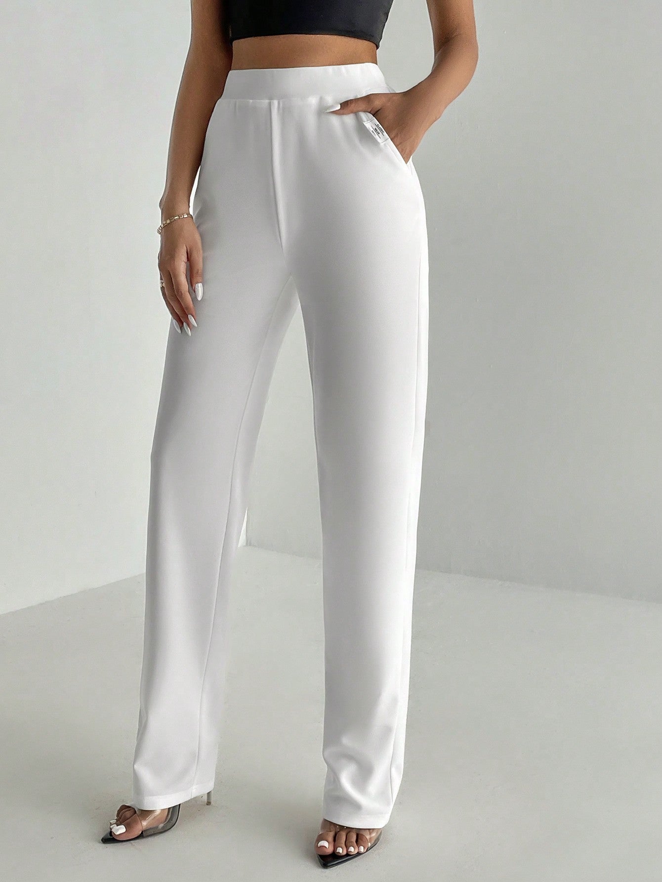 Tall Slant Pocket Straight Leg Pants