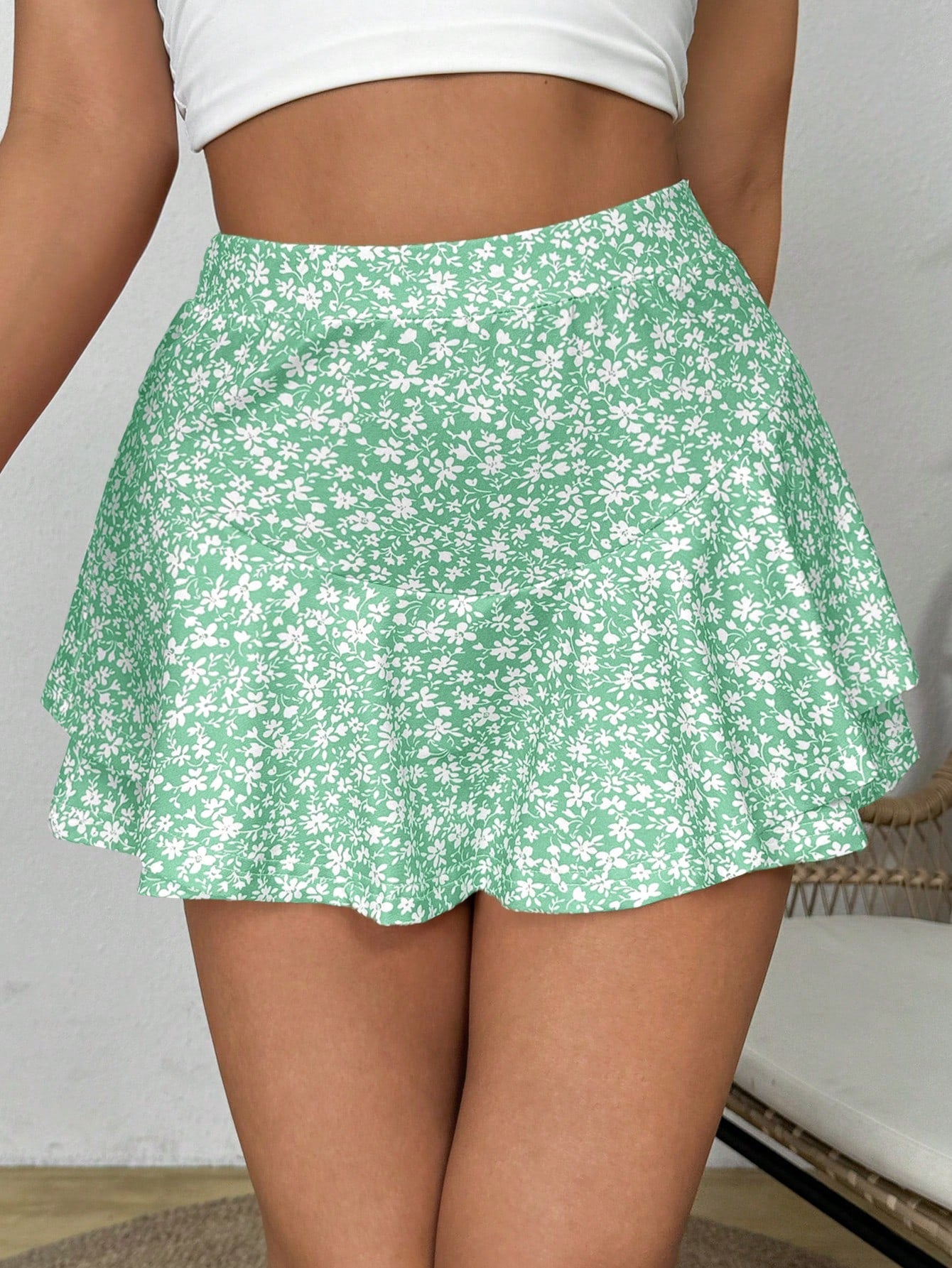 Women's Floral Printed Summer Vacation Style Shorts