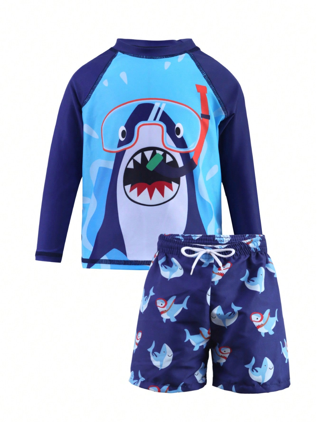 2024 New Cartoon Shark Beach Swimwear For Young Boy