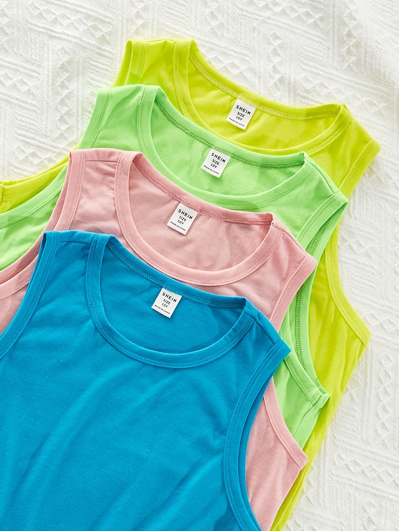 Set Of 4 Casual Round Neck Sleeveless Knit Vests For Tween Boys, Assorted Colors (1 Of Each Color)